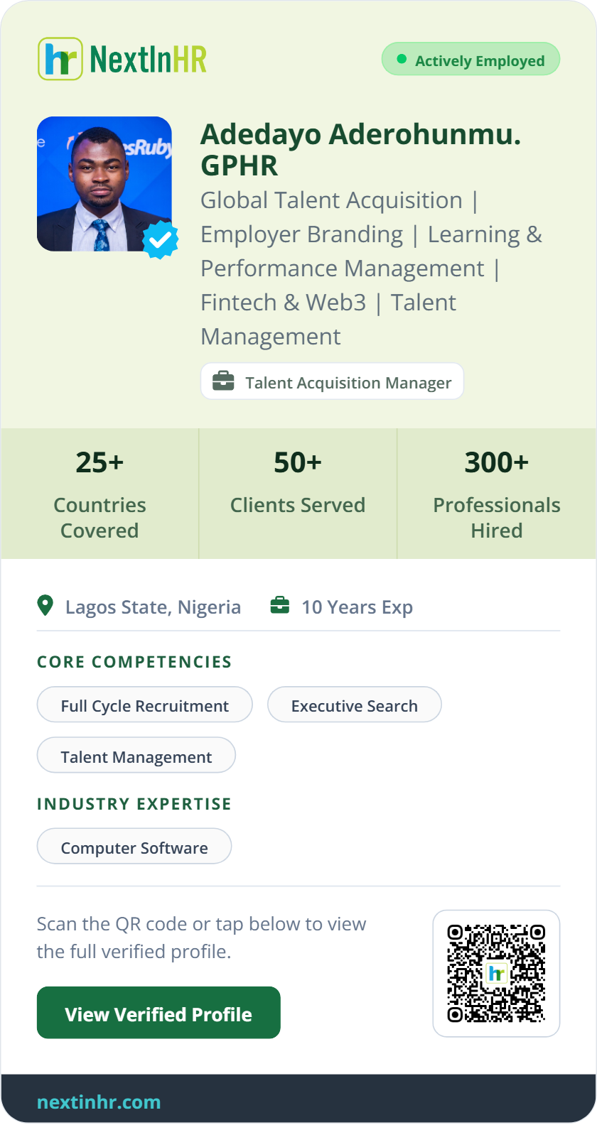 HR Verified Card 10